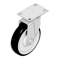 MODULAR SOLUTIONS CASTER 5" SWIVEL TOP PLATE